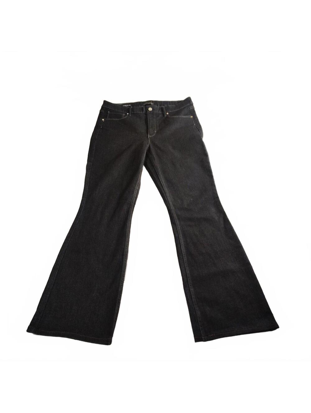 White House Black Market High-Rise Skinny Flare Sculpt Dark